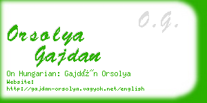 orsolya gajdan business card